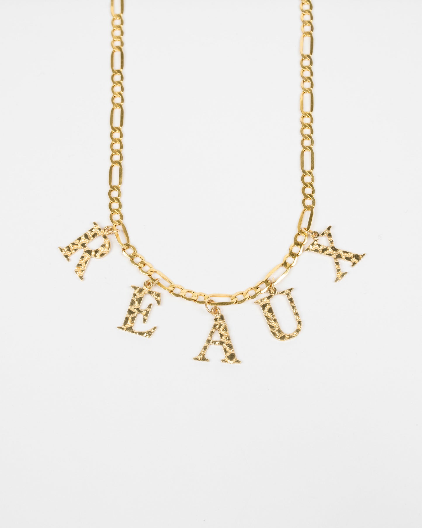 BOLD GOLD FIGARO NAME CHAIN